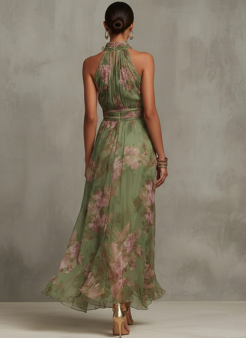 Elegant Floral Maxi Dress for Women - Floral Maxi Dress