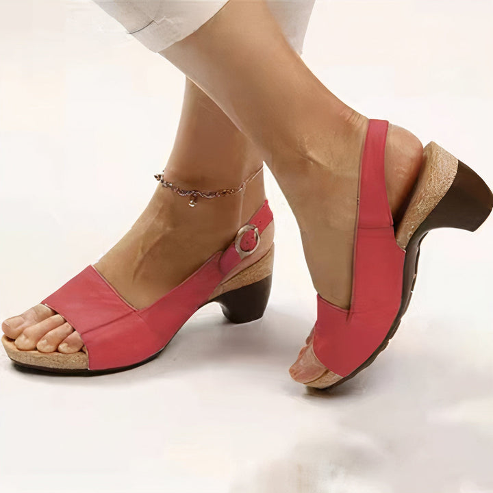 Slingback Block Heel Open Toe Sandals for Women