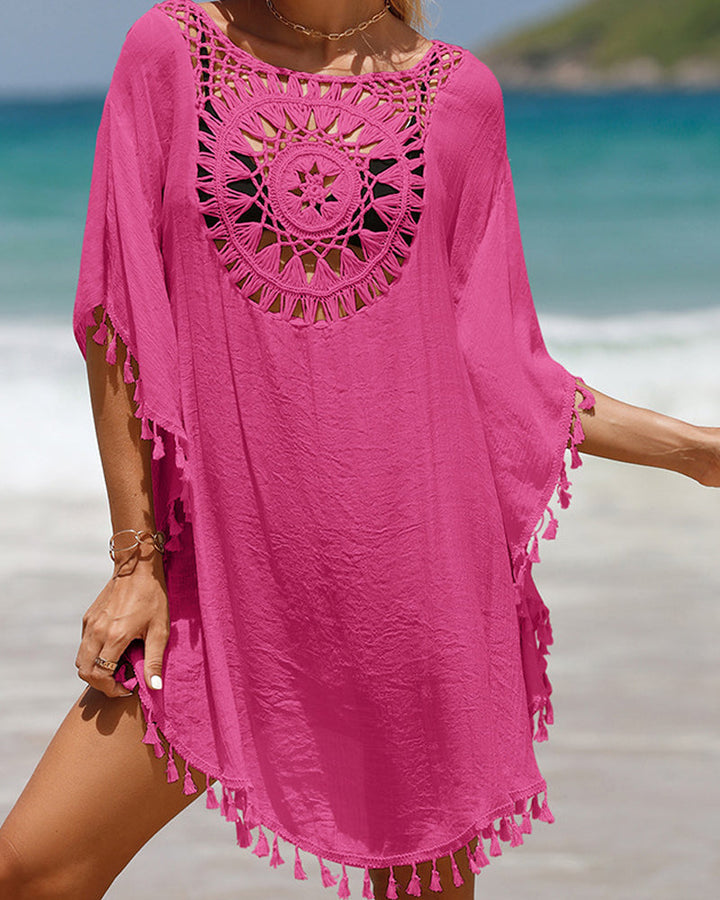 Crochet Tassel Beach Cover-Up for Women