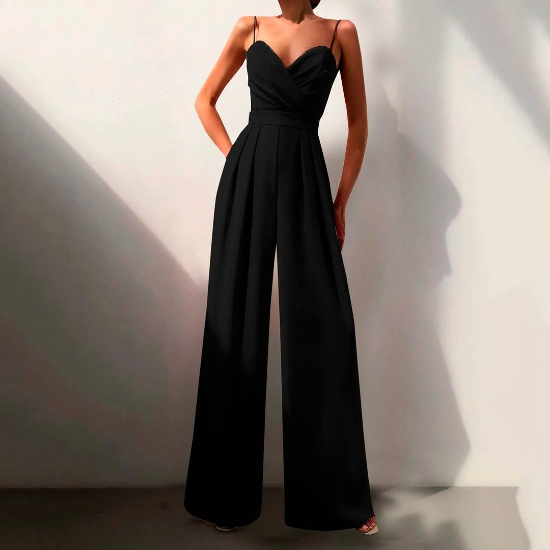 Sweetheart Neck Sleeveless Wide Leg Jumpsuit for Women