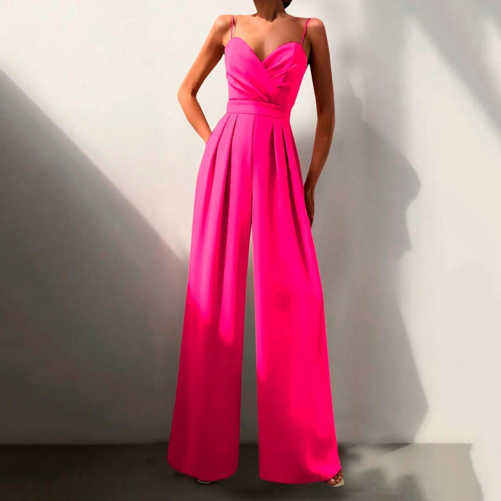 Sweetheart Neck Sleeveless Wide Leg Jumpsuit for Women