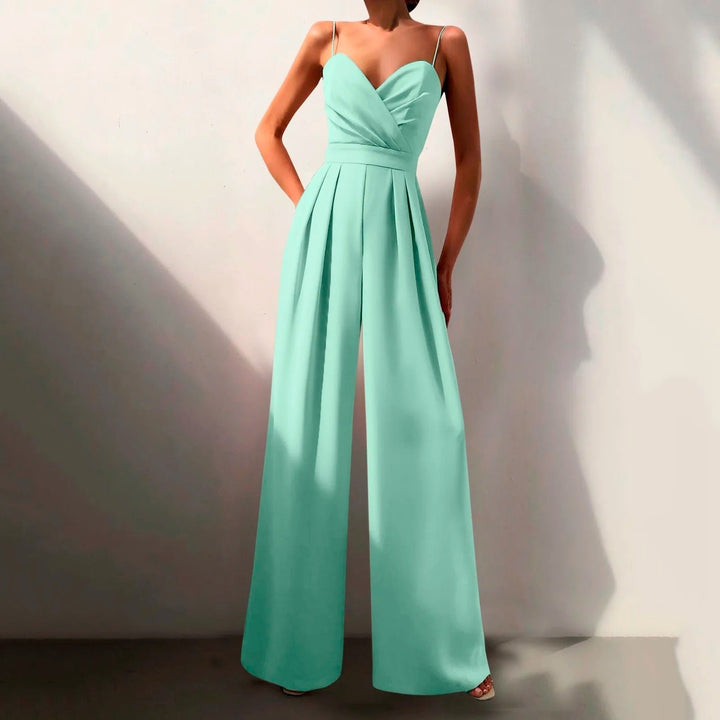 Sweetheart Neck Sleeveless Wide Leg Jumpsuit for Women