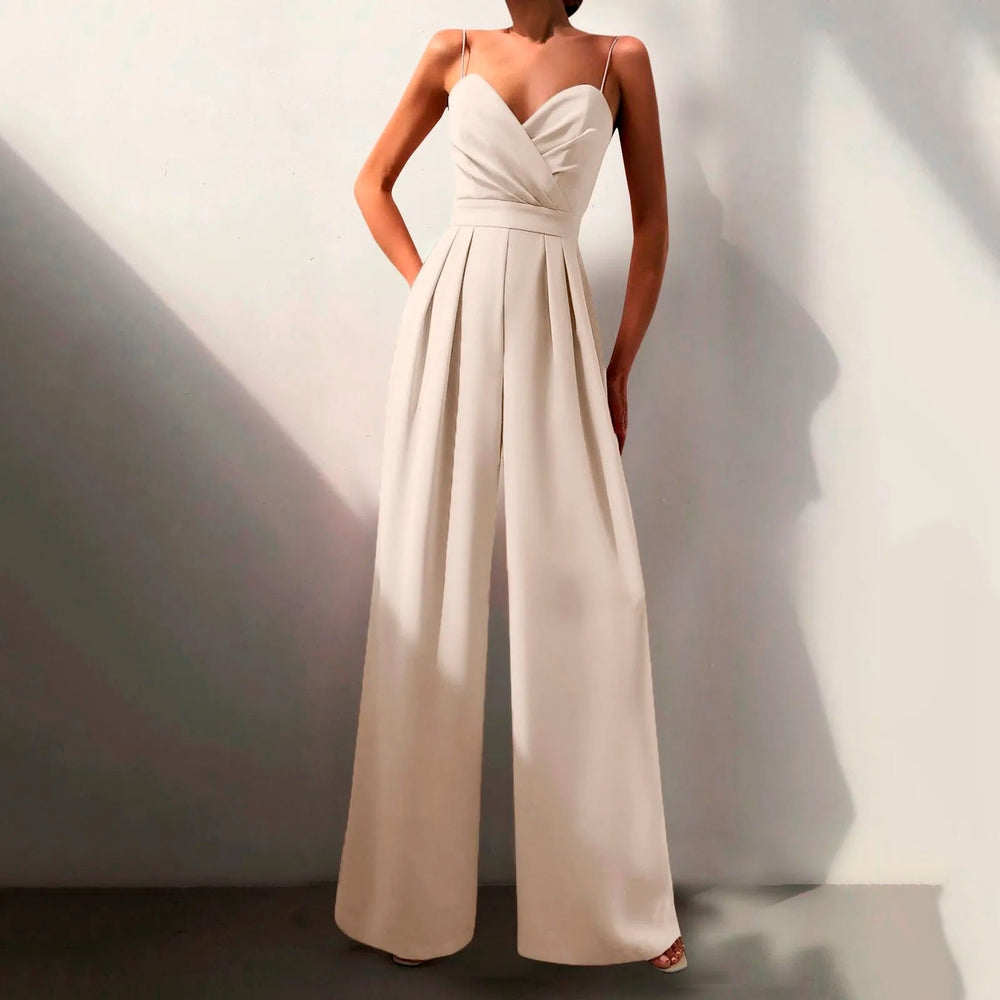 Sweetheart Neck Sleeveless Wide Leg Jumpsuit for Women