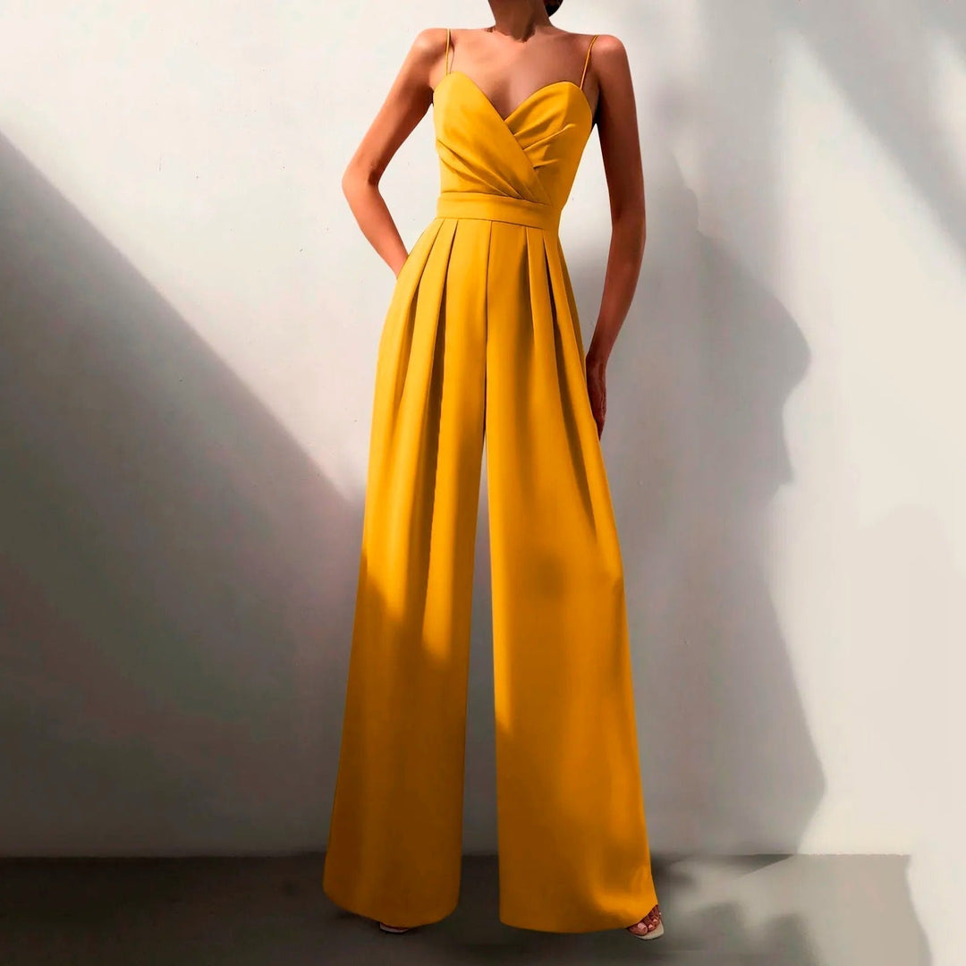 Sweetheart Neck Sleeveless Wide Leg Jumpsuit for Women