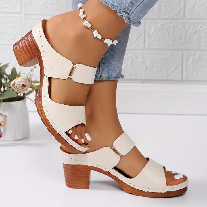 Orthopedic Woven Block Heel Sandals for Women