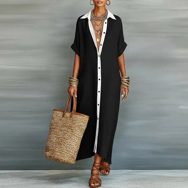 Effortless Linen Maxi Sundress for Women - Women's Linen Dress