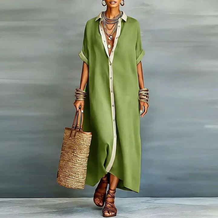 Effortless Linen Maxi Sundress for Women - Women's Linen Dress