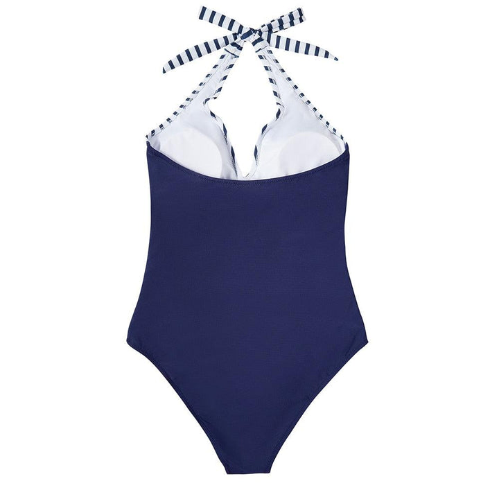 Halter Floral One-Piece Swimsuit for Women