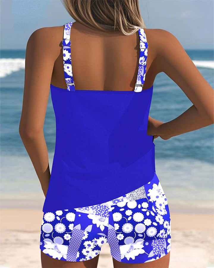 Floral Racerback Two-Piece Swimsuit for Women
