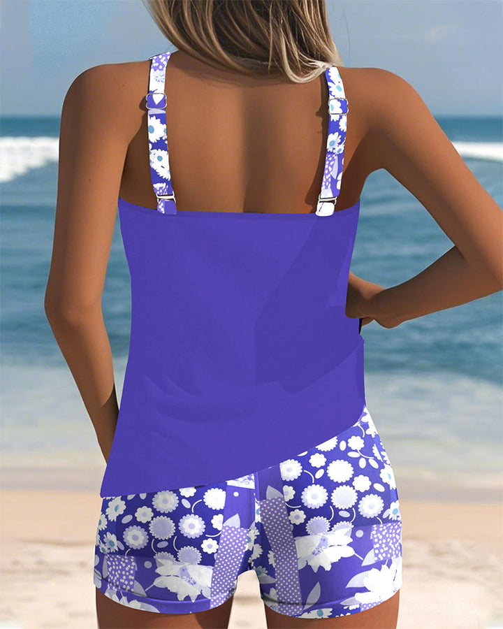 Floral Racerback Two-Piece Swimsuit for Women