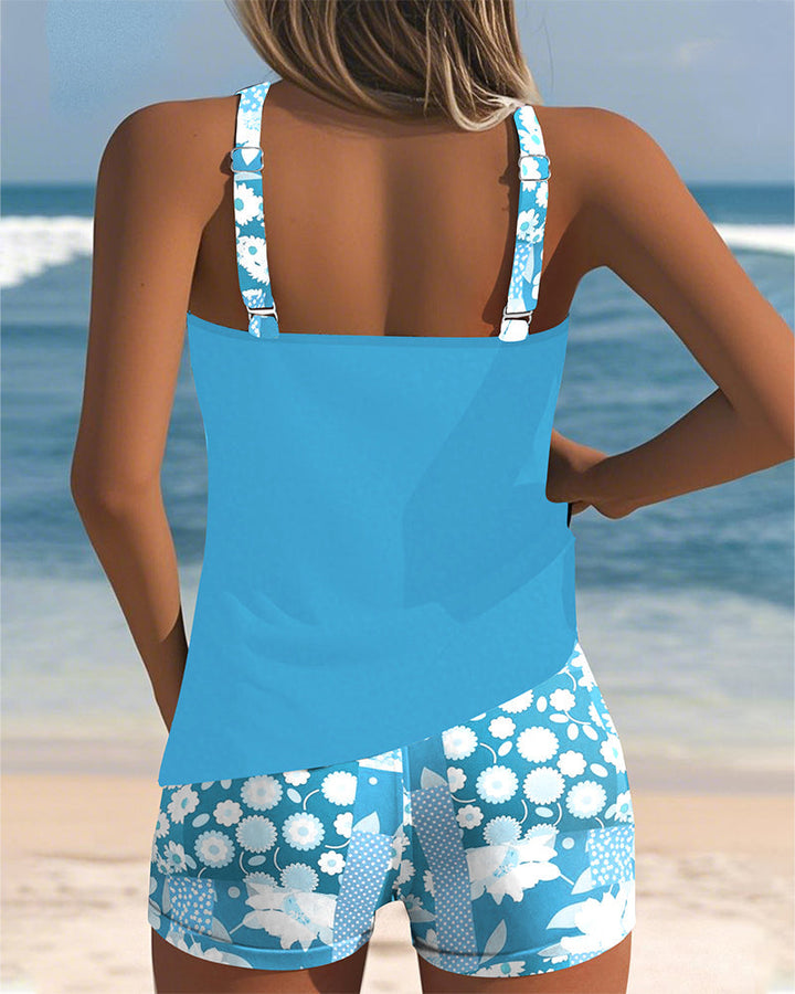 Floral Racerback Two-Piece Swimsuit for Women