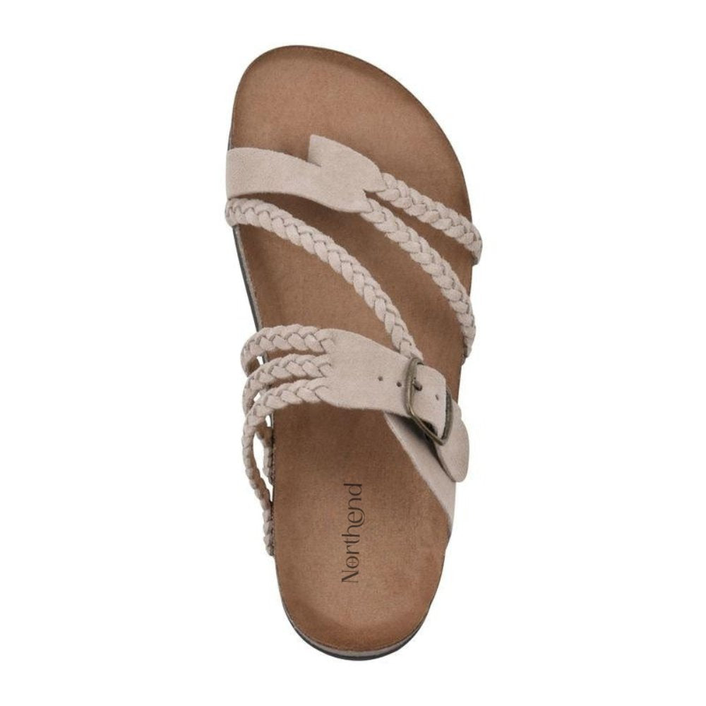 Braided Strap Buckle Toe Loop Sandals for Women