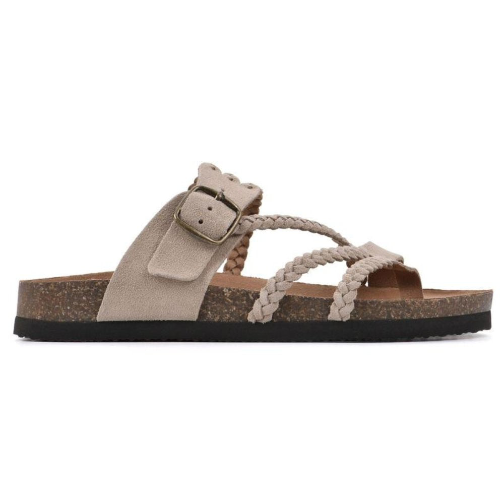 Braided Strap Buckle Toe Loop Sandals for Women