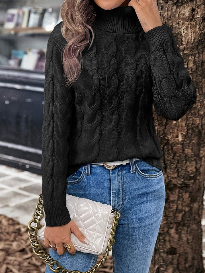 Celeste | Cozy Cable-Knit Turtleneck Sweater - image 11