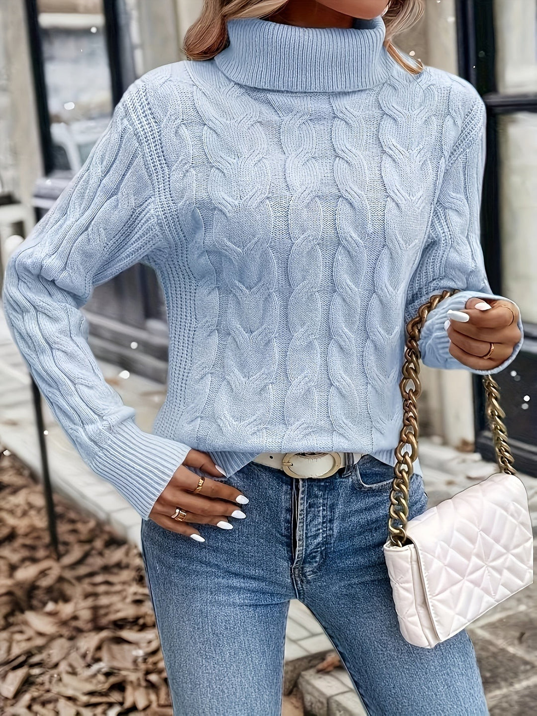 Celeste | Cozy Cable-Knit Turtleneck Sweater - image 29