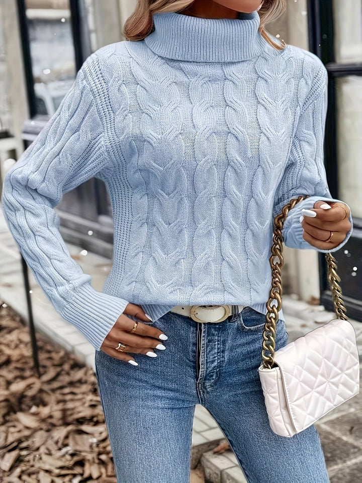 Celeste | Cozy Cable-Knit Turtleneck Sweater - image 29