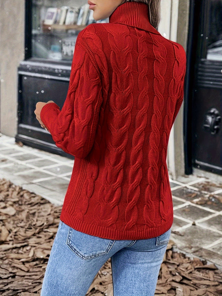 Celeste | Cozy Cable-Knit Turtleneck Sweater - image 3