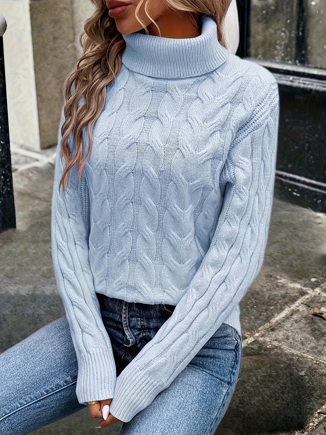 Celeste | Cozy Cable-Knit Turtleneck Sweater - image 30