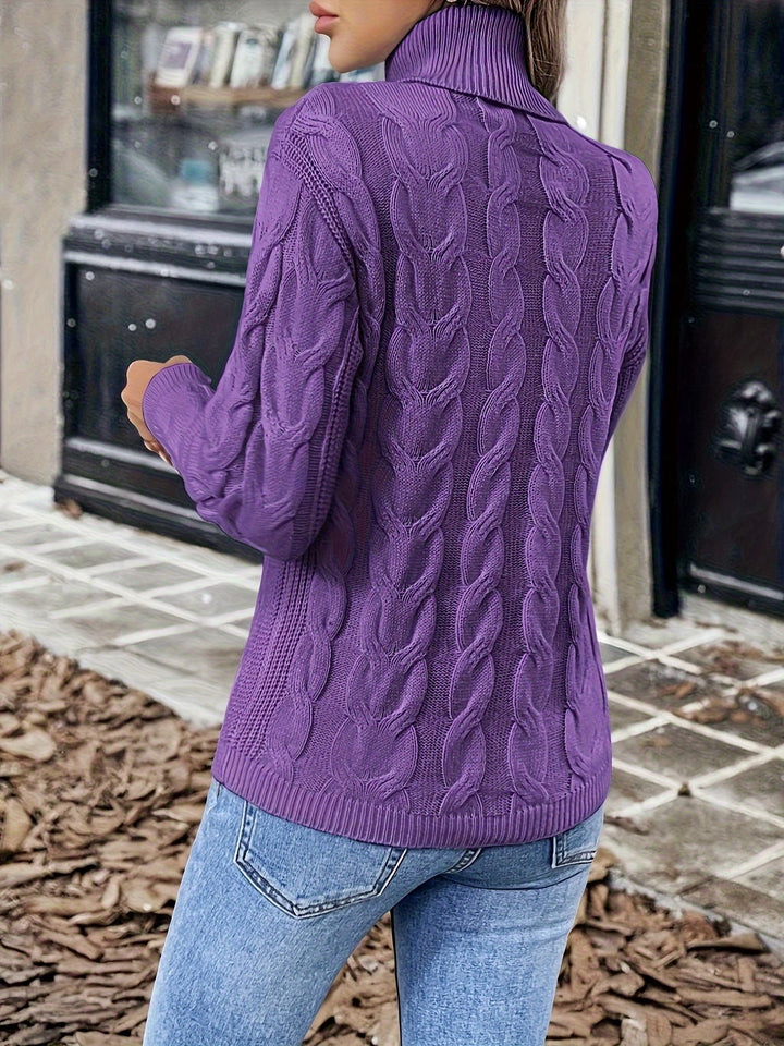 Celeste | Cozy Cable-Knit Turtleneck Sweater - image 33