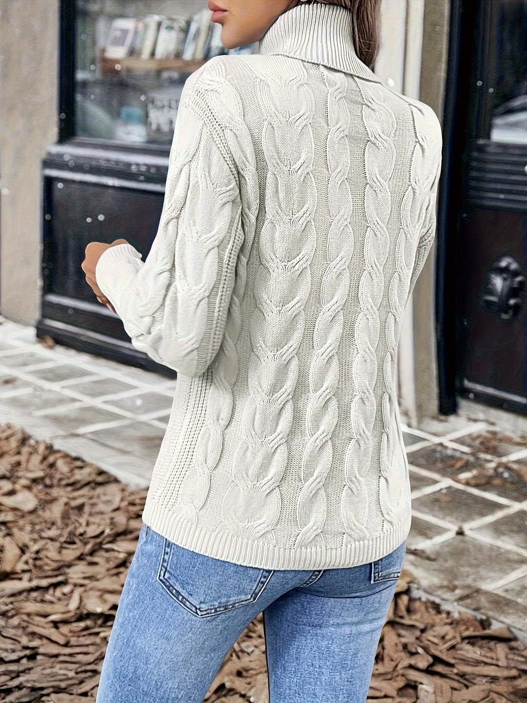 Celeste | Cozy Cable-Knit Turtleneck Sweater - image 39