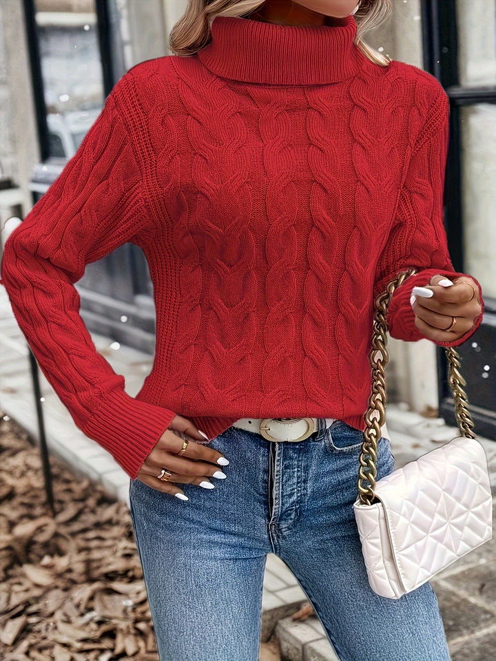 Celeste | Cozy Cable-Knit Turtleneck Sweater - image 4