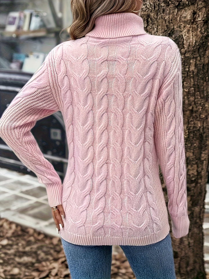 Celeste | Cozy Cable-Knit Turtleneck Sweater - image 45