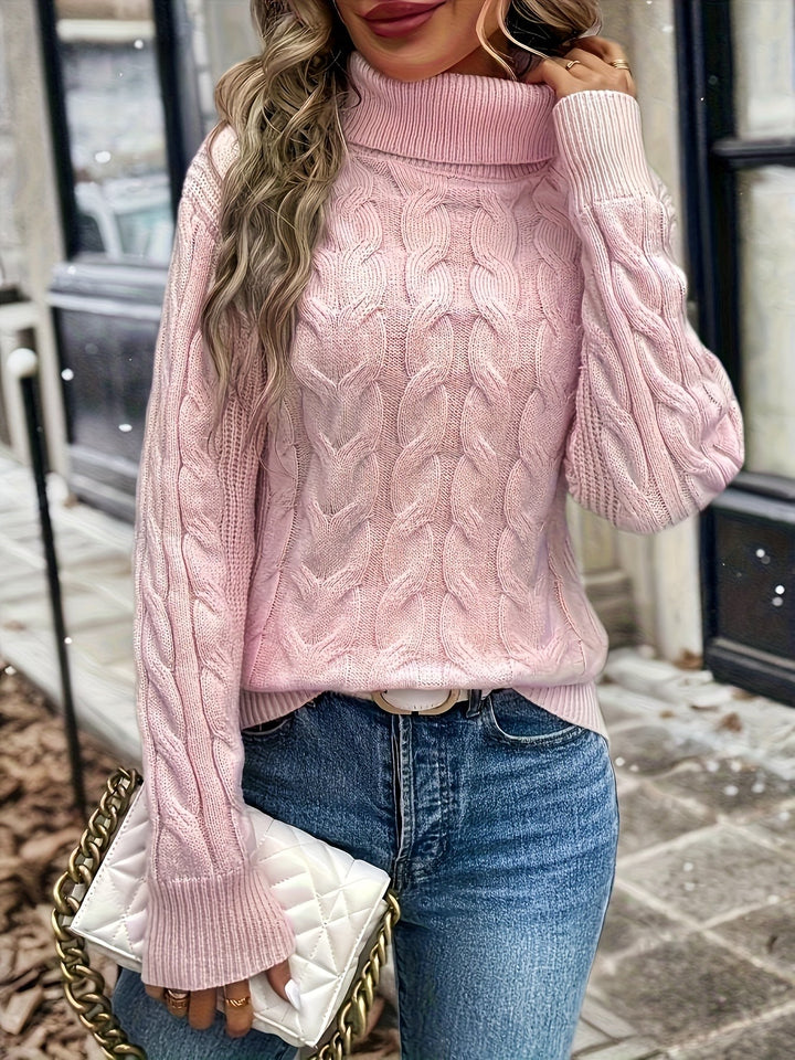 Celeste | Cozy Cable-Knit Turtleneck Sweater - image 46
