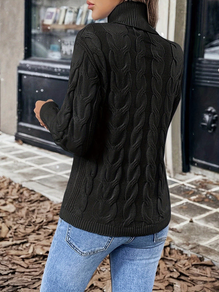 Celeste | Cozy Cable-Knit Turtleneck Sweater - image 9