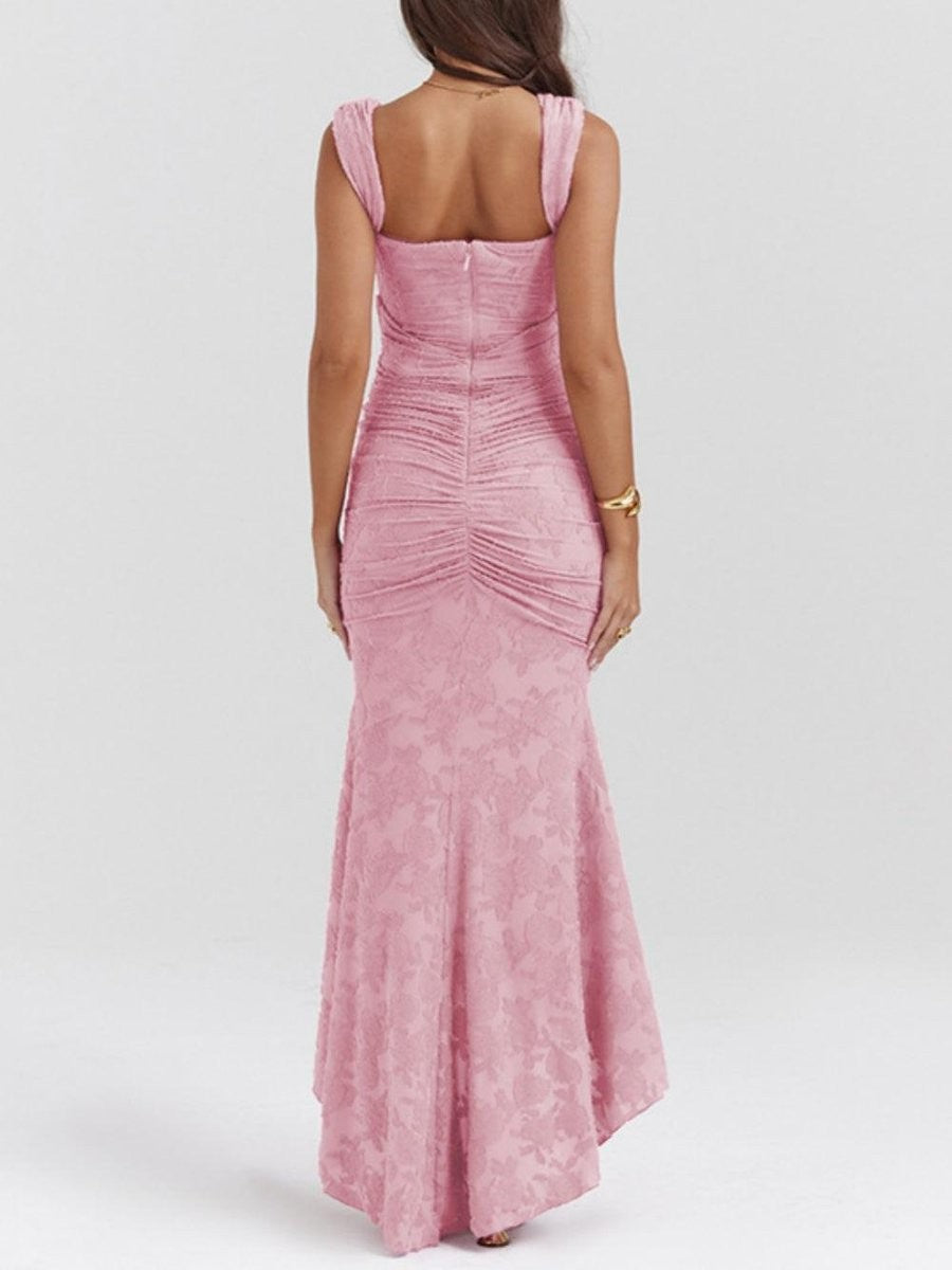 Madison | Mother of the Bride Dress Corset Bodice Jacquard Lace Mermaid Midi - image 12