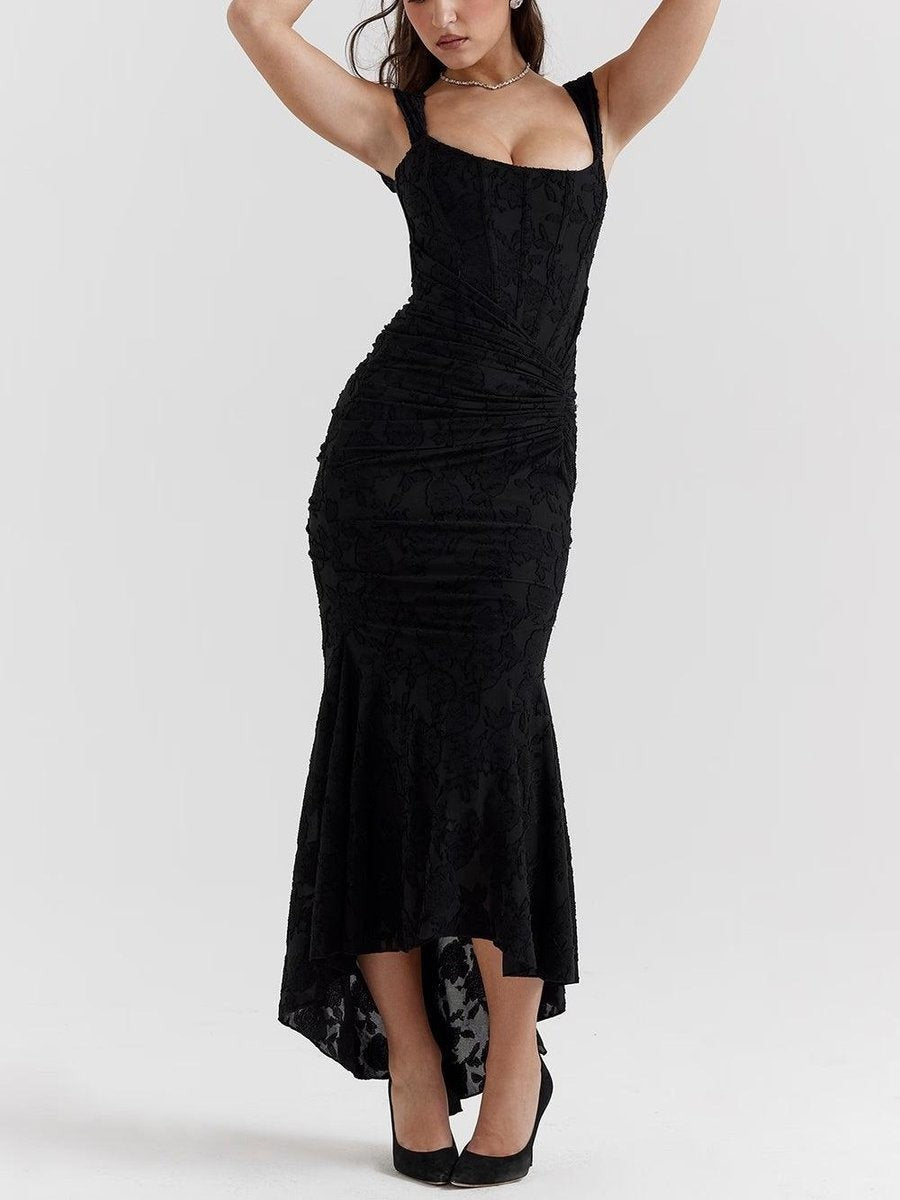 Madison | Mother of the Bride Dress Corset Bodice Jacquard Lace Mermaid Midi - image 13