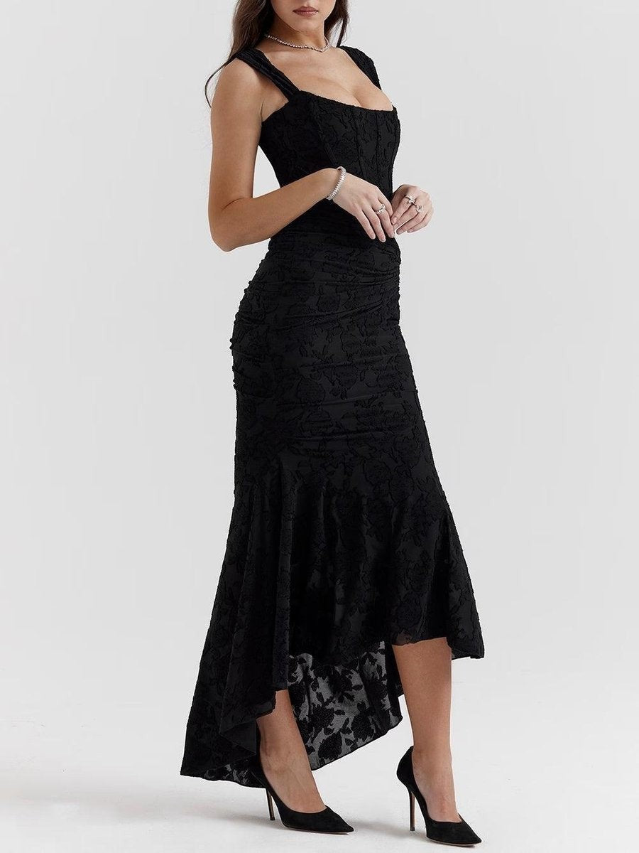 Madison | Mother of the Bride Dress Corset Bodice Jacquard Lace Mermaid Midi - image 14
