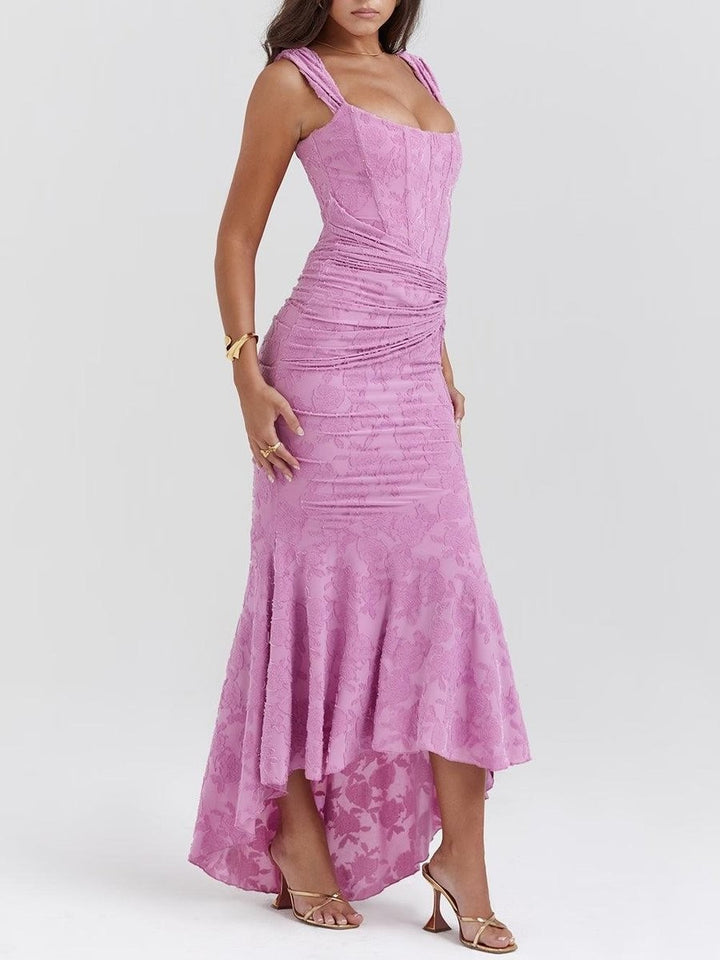 Madison | Mother of the Bride Dress Corset Bodice Jacquard Lace Mermaid Midi - image 17