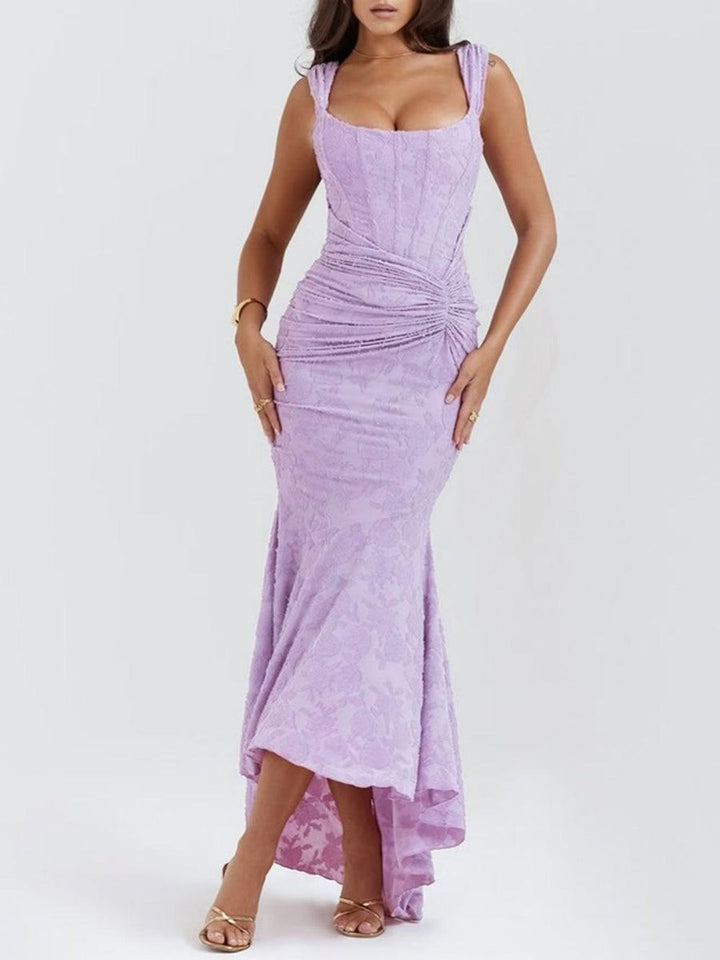 Madison | Mother of the Bride Dress Corset Bodice Jacquard Lace Mermaid Midi - image 21