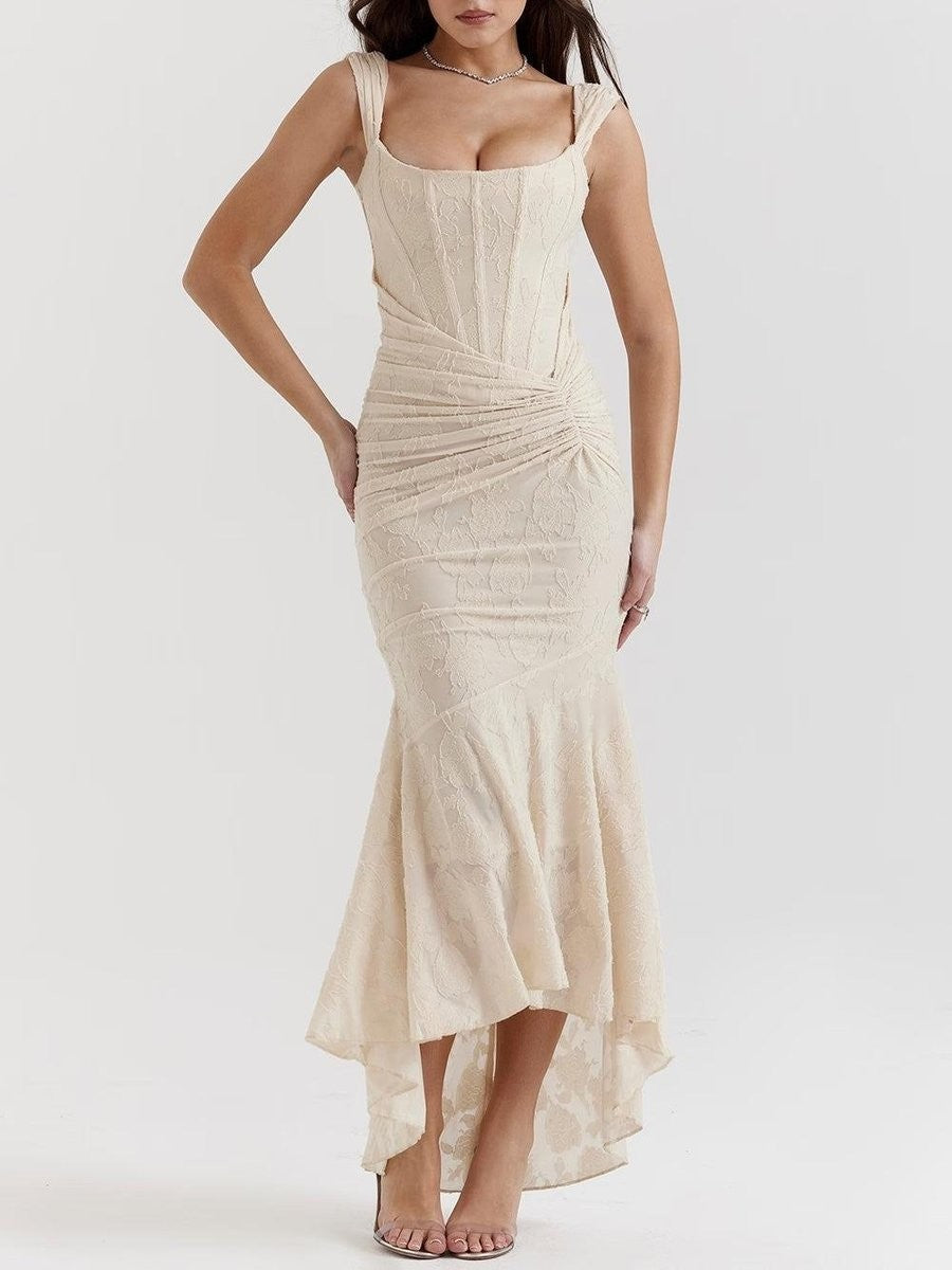 Madison | Mother of the Bride Dress Corset Bodice Jacquard Lace Mermaid Midi - image 24