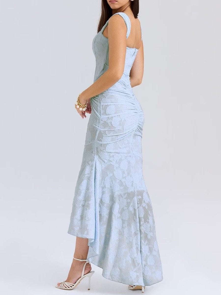 Madison | Mother of the Bride Dress Corset Bodice Jacquard Lace Mermaid Midi - image 4