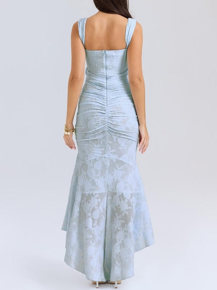 Madison | Mother of the Bride Dress Corset Bodice Jacquard Lace Mermaid Midi - image 5