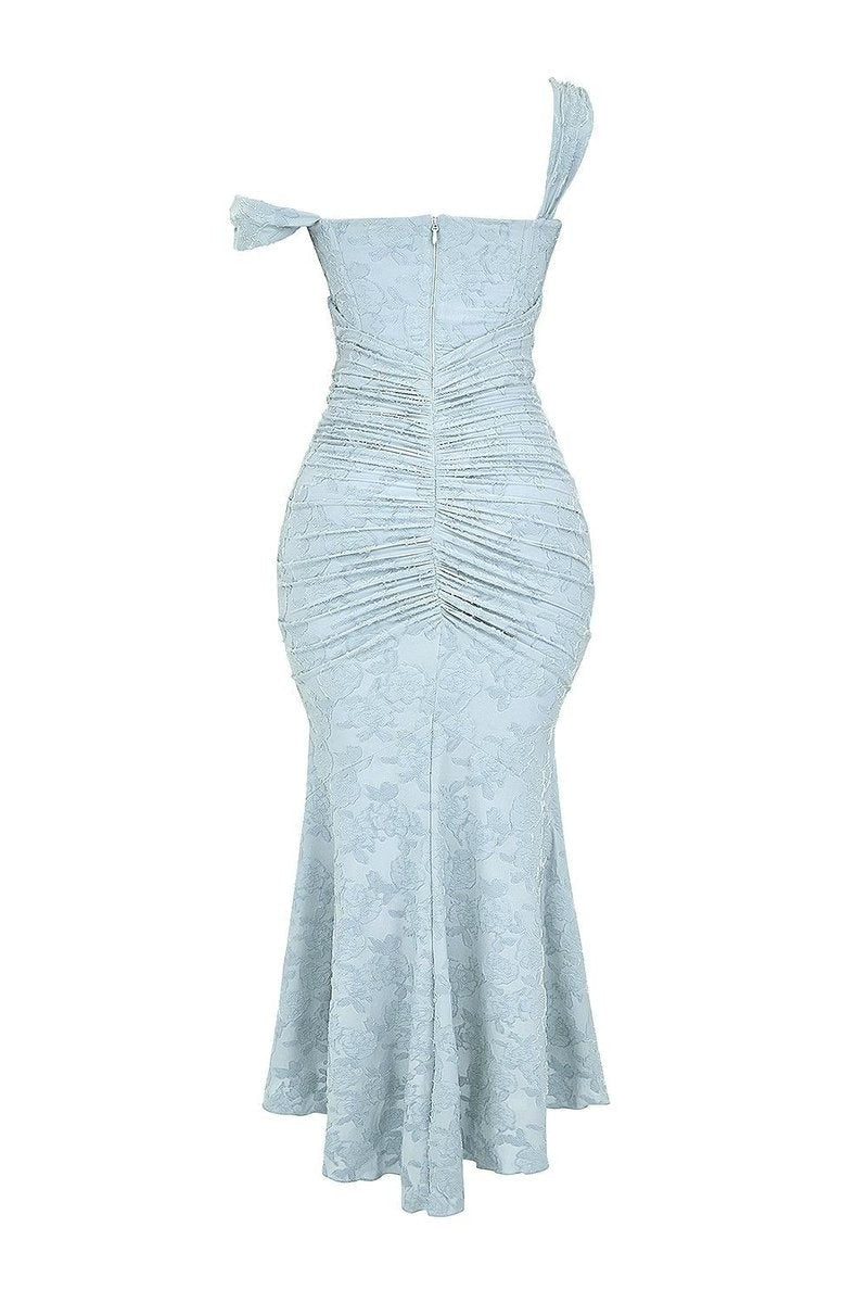 Madison | Mother of the Bride Dress Corset Bodice Jacquard Lace Mermaid Midi - image 7