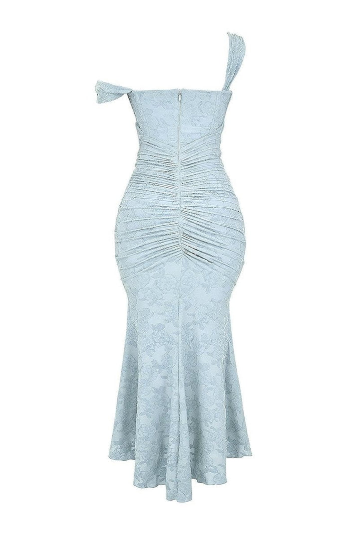 Madison | Mother of the Bride Dress Corset Bodice Jacquard Lace Mermaid Midi - image 7