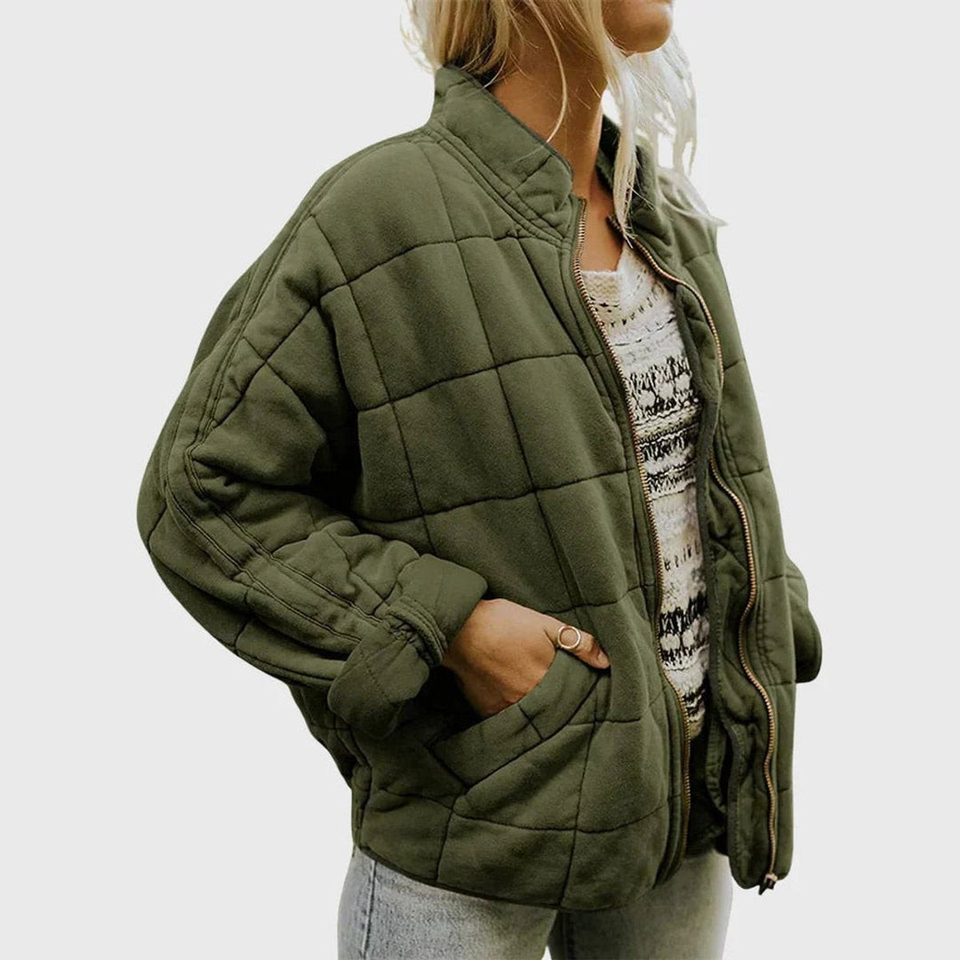 Lily | Women's Quilted Jacket Lightweight Padded Zip-Up Bomber - image 1