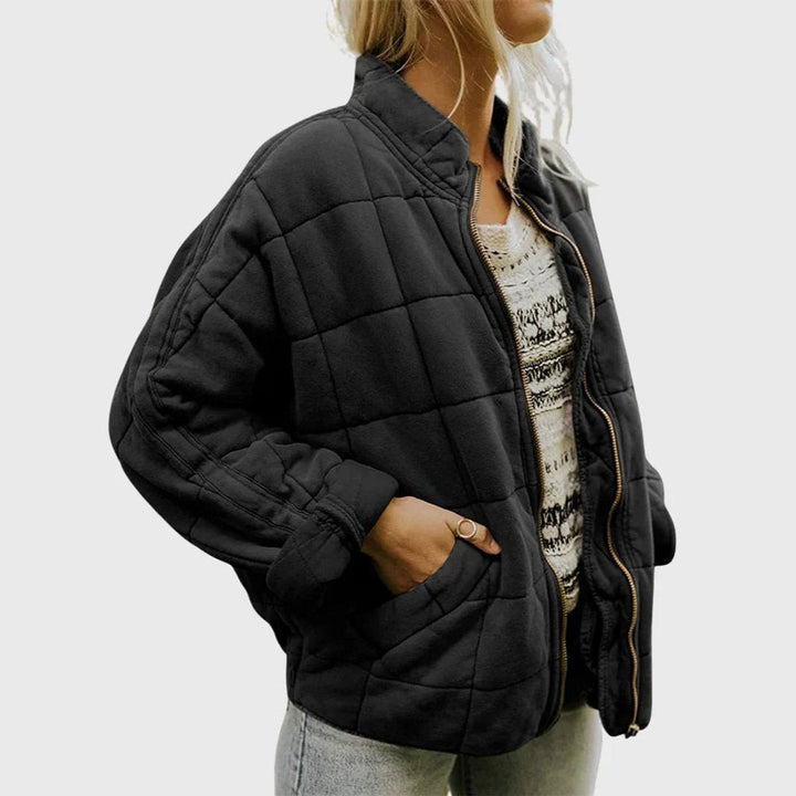Lily | Women's Quilted Jacket Lightweight Padded Zip-Up Bomber - image 3