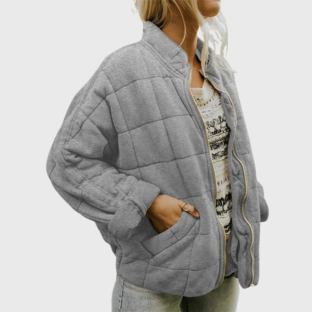 Lily | Women's Quilted Jacket Lightweight Padded Zip-Up Bomber - image 4