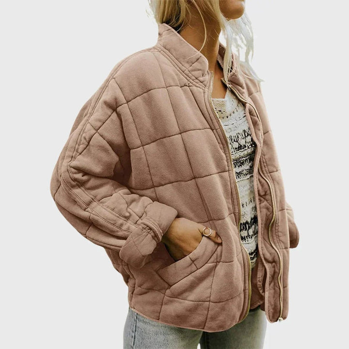 Lily | Women's Quilted Jacket Lightweight Padded Zip-Up Bomber - image 6