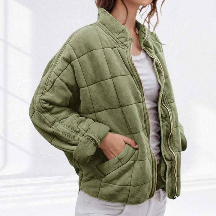 Lily | Women's Quilted Jacket Lightweight Padded Zip-Up Bomber - image 7