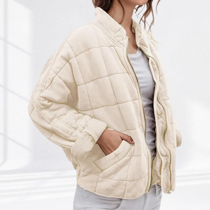 Lily | Women's Quilted Jacket Lightweight Padded Zip-Up Bomber - image 8