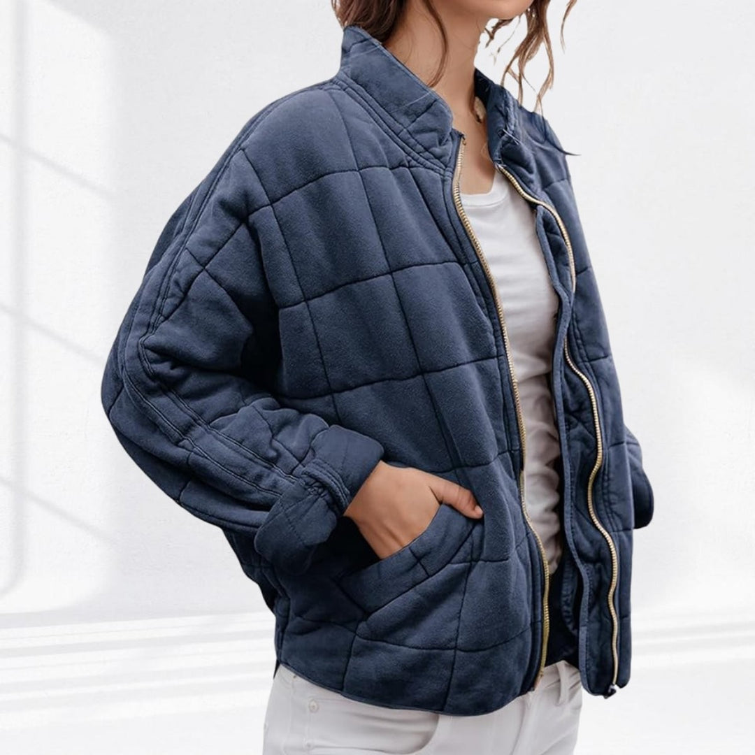 Lily | Women's Quilted Jacket Lightweight Padded Zip-Up Bomber - image 9